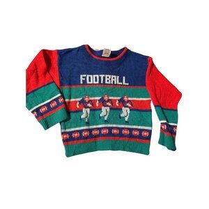 Vintage Football Knit Sweater – Kids Size 3T